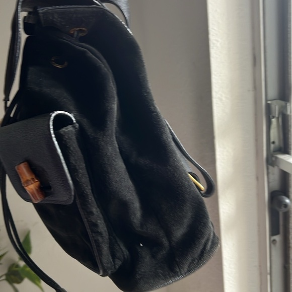 Gucci black suede backpack +COA +free Gucci dust bag - Picture 4 of 16